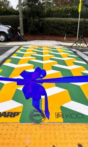 County promotes traffic safety with colorful crosswalks