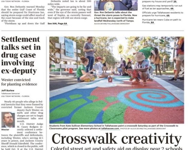 A splash of color added to two Tallahassee schools’ crosswalks