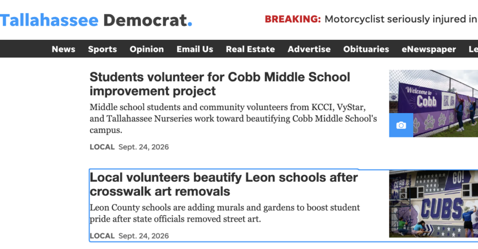 Local Volunteers Beautify Leon Schools